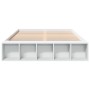 White engineered wood bed frame 150x200 cm by vidaXL, Beds and slatted bases - Ref: Foro24-3280559, Price: 151,98 €, Discount: %