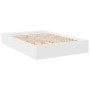 White engineered wood bed frame 150x200 cm by vidaXL, Beds and slatted bases - Ref: Foro24-3280559, Price: 151,98 €, Discount: %