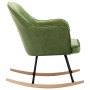 Light Green Velvet Rocking Chair by vidaXL, Rocking chairs - Ref: Foro24-289521, Price: 127,46 €, Discount: %