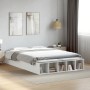 Estructura de cama madera de ingeniería blanca 160x200 cm de vidaXL, Camas y somieres - Ref: Foro24-3280552, Precio: 148,94 €...