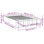 Estructura de cama madera de ingeniería gris Sonoma 135x190 cm de vidaXL, Camas y somieres - Ref: Foro24-3280592, Precio: 145...