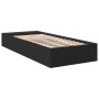 Estructura de cama madera de ingeniería negra 100x200 cm de vidaXL, Camas y somieres - Ref: Foro24-3280602, Precio: 120,49 €,...