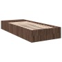 Estructura de cama madera de ingeniería roble marrón 90x200 cm de vidaXL, Camas y somieres - Ref: Foro24-3280614, Precio: 117...