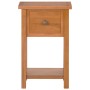 Mesa revistero con cajón madera maciza de roble 35x27x55 cm de vidaXL, Mesas auxiliares - Ref: Foro24-289182, Precio: 87,06 €...