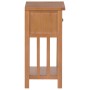 Mesa revistero con cajón madera maciza de roble 35x27x55 cm de vidaXL, Mesas auxiliares - Ref: Foro24-289182, Precio: 87,06 €...