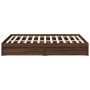 Oak brown engineered wood bed with drawers 140x200 cm by vidaXL, Beds and slatted bases - Ref: Foro24-3280663, Price: 189,50 ...