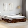 Smoked oak engineered wood bed with drawers 120x200 cm by vidaXL, Beds and slatted bases - Ref: Foro24-3280668, Price: 169,63...