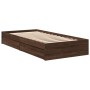 Cama con cajones madera de ingeniería marrón roble 100x200 cm de vidaXL, Camas y somieres - Ref: Foro24-3280677, Precio: 146,...