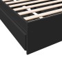 Black engineered wood bed with drawers 90x190 cm by vidaXL, Beds and slatted bases - Ref: Foro24-3280707, Price: 143,99 €, Di...