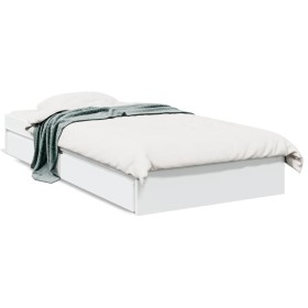 Cama con cajones madera de ingeniería blanca 75x190 cm de vidaXL, Camas y somieres - Ref: Foro24-3280713, Precio: 134,06 €, D...