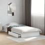 White engineered wood bed with drawers 75x190 cm by vidaXL, Beds and slatted bases - Ref: Foro24-3280713, Price: 134,06 €, Di...