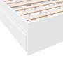 White engineered wood bed with drawers 75x190 cm by vidaXL, Beds and slatted bases - Ref: Foro24-3280713, Price: 134,06 €, Di...