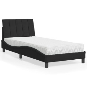 Cama con colchón terciopelo negro 80x200 cm de vidaXL, Camas y somieres - Ref: Foro24-3208564, Precio: 271,99 €, Descuento: %