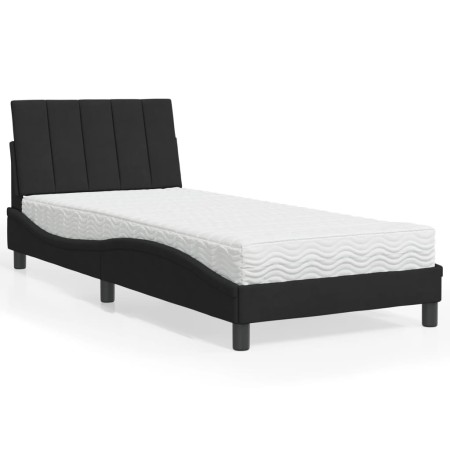 Bett mit schwarzer Samtmatratze 80x200 cm von vidaXL, Betten und Lattenroste - Ref: Foro24-3208564, Preis: 246,19 €, Rabatt: %