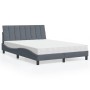 Bed with dark gray velvet mattress 140x190 cm by vidaXL, Beds and slatted bases - Ref: Foro24-3208593, Price: 360,30 €, Disco...