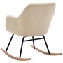 Cream Fabric Rocking Chair by vidaXL, Rocking chairs - Ref: Foro24-289529, Price: 150,58 €, Discount: %