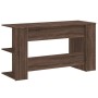 Escritorio madera de ingeniería roble marrón 140x50x75 cm de vidaXL, Escritorios - Ref: Foro24-840554, Precio: 99,09 €, Descu...