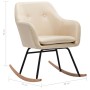 Cream Fabric Rocking Chair by vidaXL, Rocking chairs - Ref: Foro24-289529, Price: 150,58 €, Discount: %