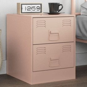 Nachttisch aus rosa Stahl 34,5x39x44 cm von vidaXL, Nachttische - Ref: Foro24-841621, Preis: 70,85 €, Rabatt: %