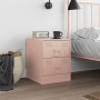 Pink steel bedside table 34.5x39x44 cm by vidaXL, Nightstands - Ref: Foro24-841621, Price: 70,99 €, Discount: %