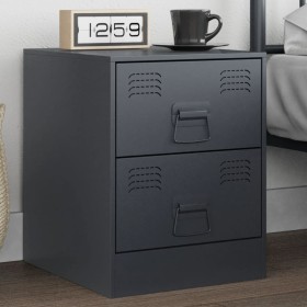 Bedside table in anthracite grey steel, 34.5x39x44 cm by vidaXL, Nightstands - Ref: Foro24-841623, Price: 70,99 €, Discount: %