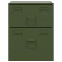 Bedside tables 2 units green steel 34.5x39x44 cm by vidaXL, Nightstands - Ref: Foro24-841628, Price: 121,99 €, Discount: %