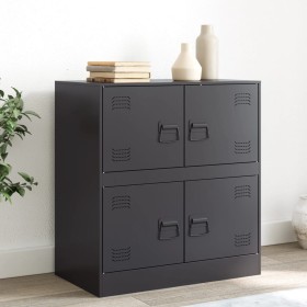 Aparador de acero negro 67x39x73 cm de vidaXL, Aparadores - Ref: Foro24-841649, Precio: 118,08 €, Descuento: %