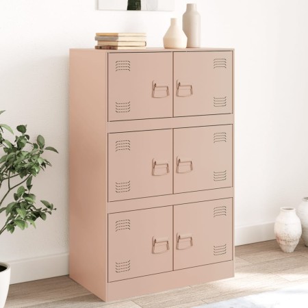 Steel sideboard in pink, 67x39x107 cm by vidaXL, Sideboards - Ref: Foro24-841656, Price: 170,99 €, Discount: %