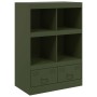 Aparador de acero verde oliva 67x39x95 cm de vidaXL, Aparadores - Ref: Foro24-841803, Precio: 142,28 €, Descuento: %