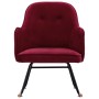 Silla mecedora de terciopelo rojo vino tinto de vidaXL, Mecedoras - Ref: Foro24-289523, Precio: 106,99 €, Descuento: %