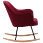 Silla mecedora de terciopelo rojo vino tinto de vidaXL, Mecedoras - Ref: Foro24-289523, Precio: 106,99 €, Descuento: %