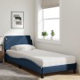 Bed with blue fabric mattress 90x190 cm by vidaXL, Beds and slatted bases - Ref: Foro24-3208310, Price: 231,39 €, Discount: %