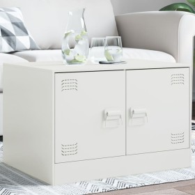 Mesa de centro acero blanco 67x50x44 cm de vidaXL, Mesas de centro - Ref: Foro24-841732, Precio: 91,99 €, Descuento: %