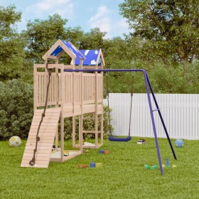 Spielplatz im Freien aus massivem Zirbenholz von vidaXL, Schaukeln und Spielgeräte - Ref: Foro24-3279232, Preis: 486,99 €, Ra...