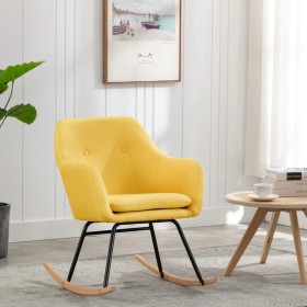 Mustard Yellow Fabric Rocking Chair by vidaXL, Rocking chairs - Ref: Foro24-289534, Price: 81,99 €, Discount: %