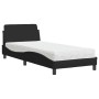 Bett mit schwarzer Stoffmatratze 90x190 cm von vidaXL, Betten und Lattenroste - Ref: Foro24-3208306, Preis: 230,48 €, Rabatt: %