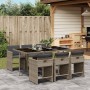 7-teiliges Garten-Esszimmerset und Kissen synthetisches Rattangrau von vidaXL, Gartensets - Ref: Foro24-3277855, Preis: 508,7...