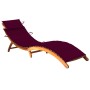 Garden lounger with solid acacia wood cushion by vidaXL, Loungers - Ref: Foro24-3061581, Price: 171,20 €, Discount: %