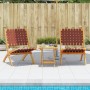 Folding garden chairs 2 units acacia wood and red fabric by vidaXL, Garden chairs - Ref: Foro24-366511, Price: 102,96 €, Disc...