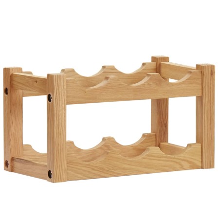 Wine rack for 6 bottles solid oak wood 37x21x21 cm by vidaXL, Wine racks - Ref: Foro24-289201, Price: 37,99 €, Discount: %