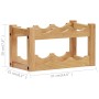 Wine rack for 6 bottles solid oak wood 37x21x21 cm by vidaXL, Wine racks - Ref: Foro24-289201, Price: 37,99 €, Discount: %