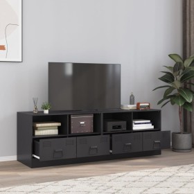 Muebles para TV 2 unidades acero negro 67x39x44 cm de vidaXL, Muebles TV - Ref: Foro24-841740, Precio: 161,69 €, Descuento: %