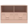 TV furniture 2 units pink steel 67x39x44 cm by vidaXL, TV Furniture - Ref: Foro24-841742, Price: 171,99 €, Discount: %