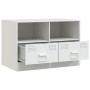 TV-Schrank aus weißem Stahl, 67 x 39 x 44 cm von vidaXL, TV-Möbel - Ref: Foro24-841749, Preis: 95,99 €, Rabatt: %