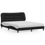 Cama con colchón cuero sintético negro y blanco 160x200 cm de vidaXL, Camas y somieres - Ref: Foro24-3208736, Precio: 483,08 ...