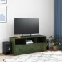 Mueble de TV de acero verde oliva 99x39x44 cm de vidaXL, Muebles TV - Ref: Foro24-841737, Precio: 128,99 €, Descuento: %