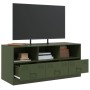 Mueble de TV de acero verde oliva 99x39x44 cm de vidaXL, Muebles TV - Ref: Foro24-841737, Precio: 128,99 €, Descuento: %