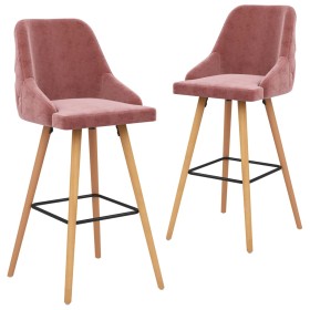 Kitchen stools 2 units pink velvet by vidaXL, Kitchen stools - Ref: Foro24-289467, Price: 178,99 €, Discount: %