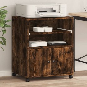 Printer stand with wheels smoked oak 60x48x74 cm by vidaXL, Printer supports - Ref: Foro24-840636, Price: 85,63 €, Discount: %