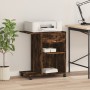 Printer stand with wheels smoked oak 60x40x68.5 cm by vidaXL, Printer supports - Ref: Foro24-840643, Price: 62,61 €, Discount: %